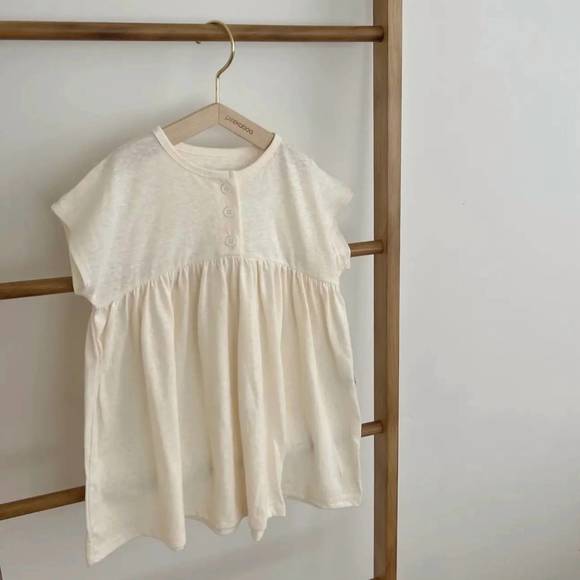 NEW PEEKABOO girl's lounge dress in ivory - Picture 1 of 1